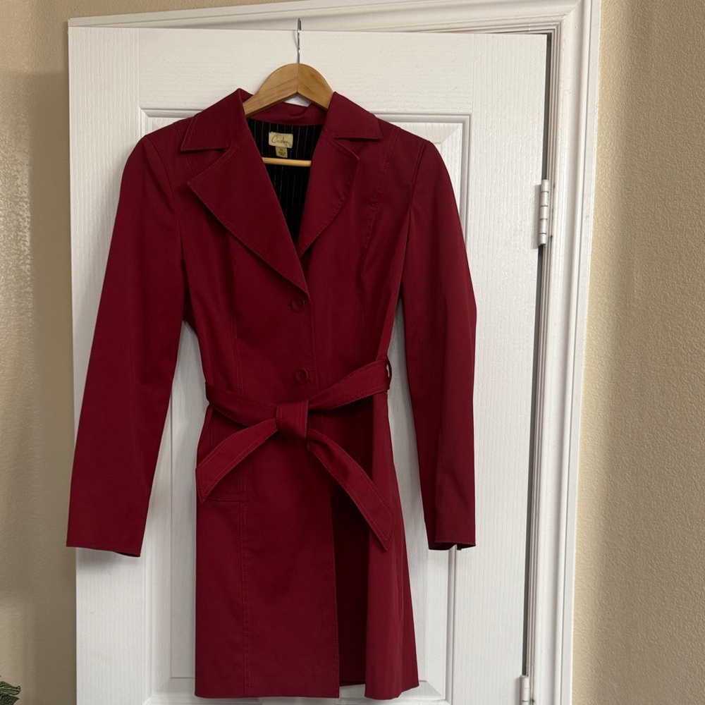 Caslon Deep Red Trench Coat